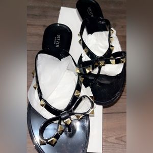 Deena Black Steve Madden Sandal Flip Flop Size 7